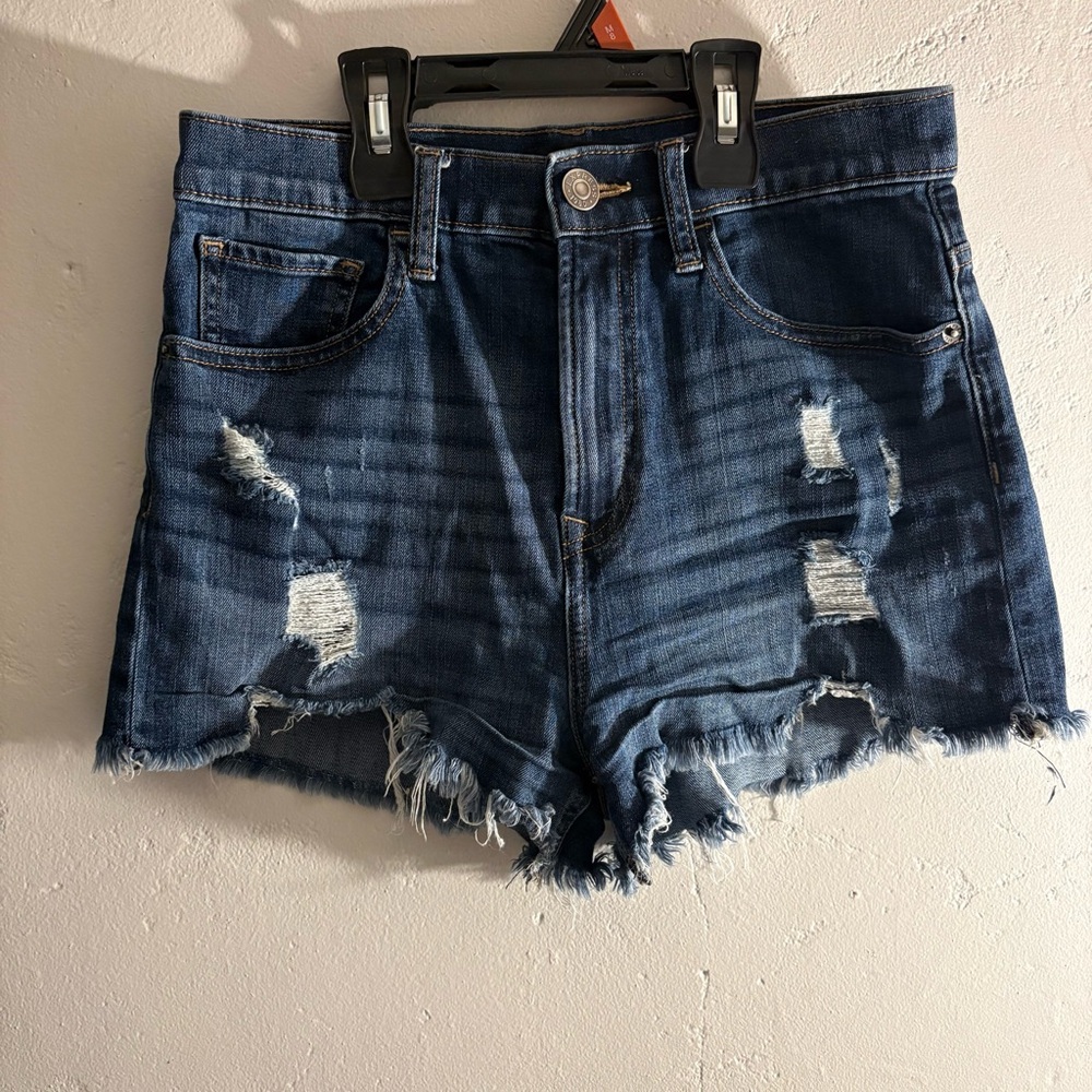 Express Blue Distressed Shorti Jean Shorts size 6
